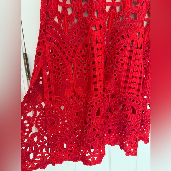 Adelyn Rae Red Lace Midi Dress, size S, NWT - Picture 6 of 11